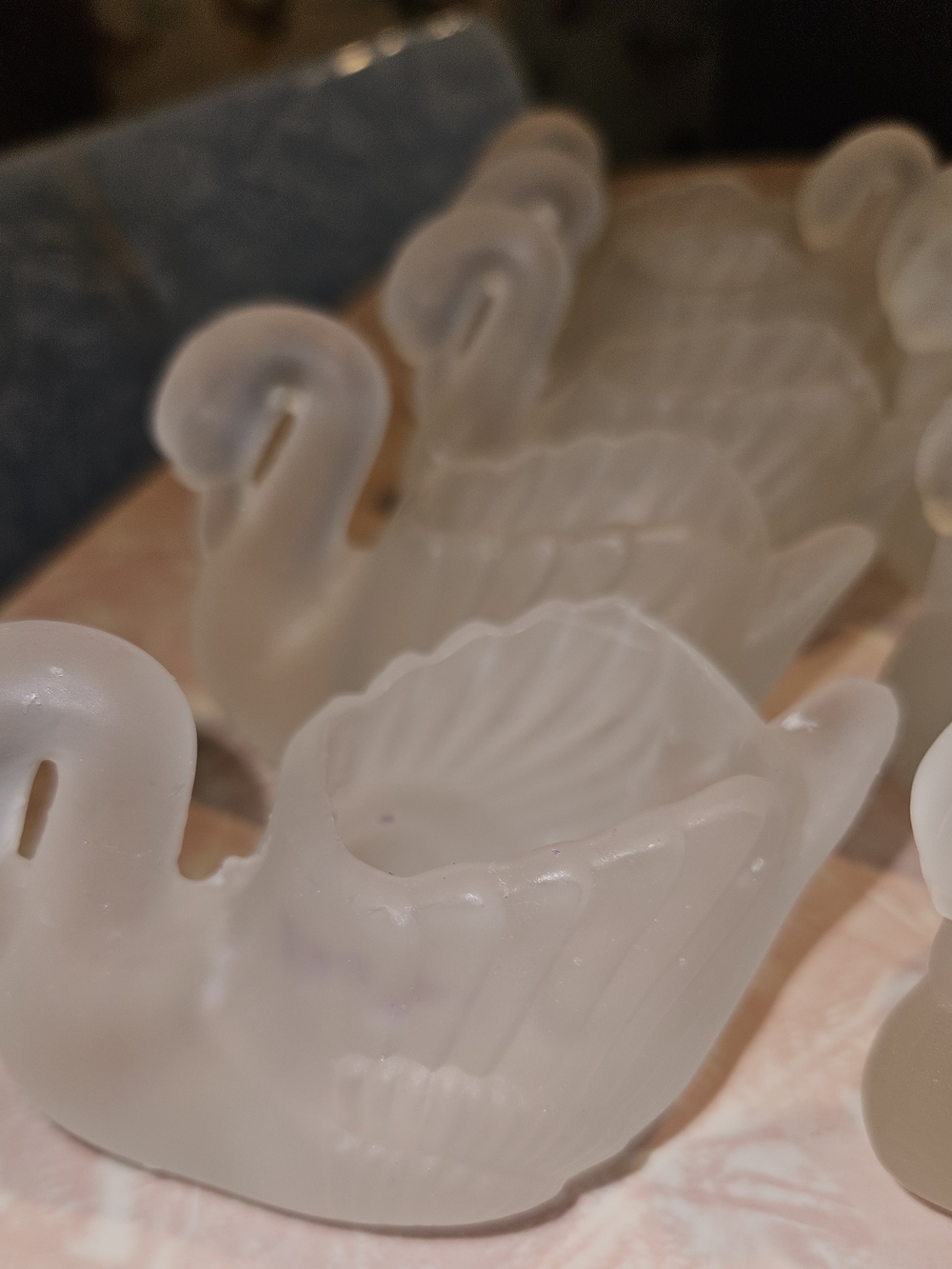 Frosted Glass SWAN Votive Candle Holders-group Of 25